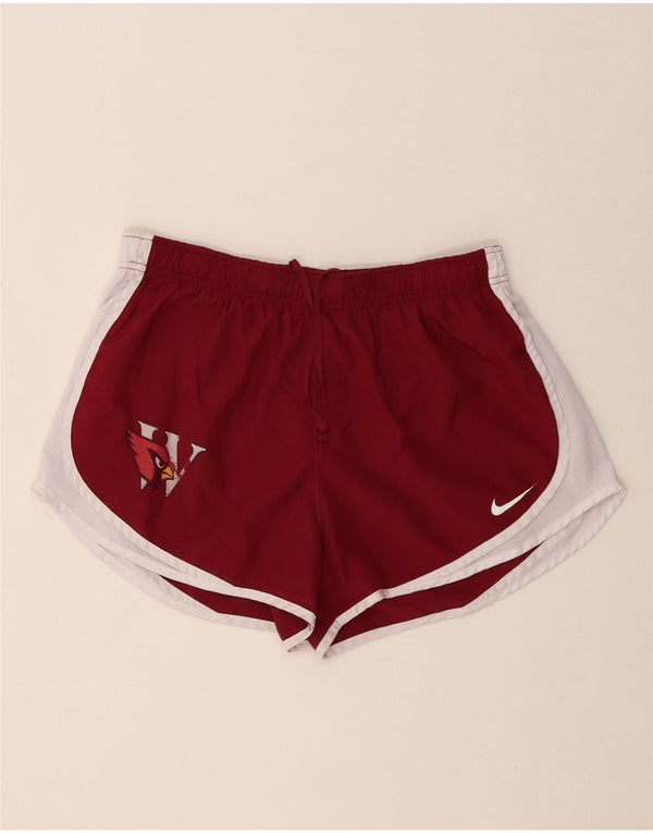 Nike Dame Arizona Cardinals Sports Shorts UK 14 Large Burgundy Colourblock
