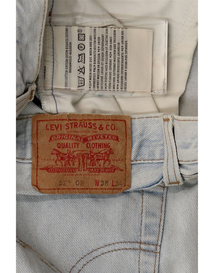 Levi's Herre 521 tilspidsede jeans W38 L29 blå bomuld