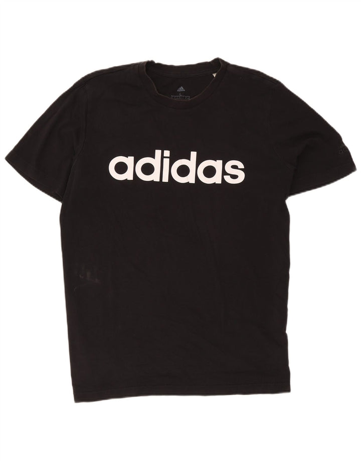 Adidas Grafisk T-shirt top til mænd, stor sort bomuld