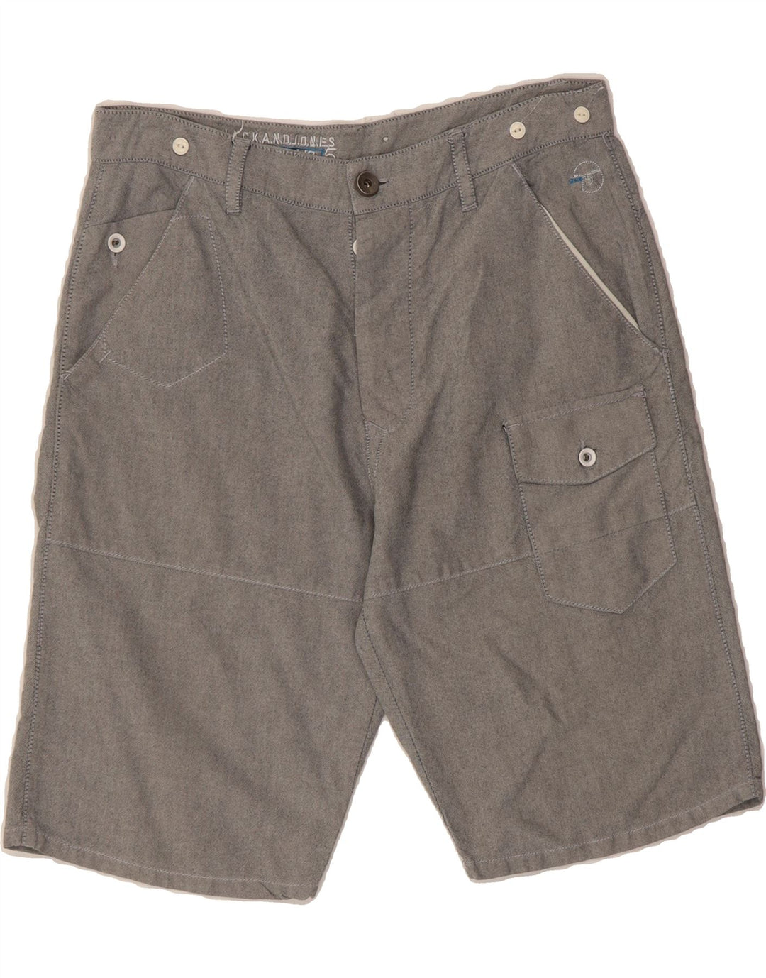 JACK & JONES Mens Cargo Shorts W31 Medium Grey Cotton Vintage Jack & Jones and Second-Hand Jack & Jones from Messina Hembry 