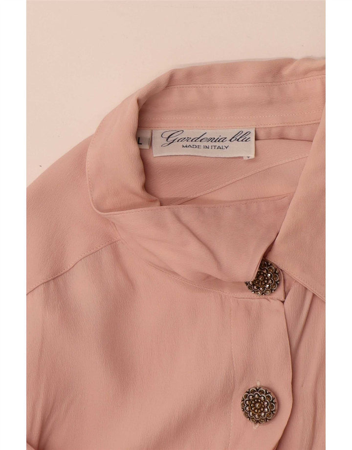 Vintage dameskjortebluse UK 16 Large Pink