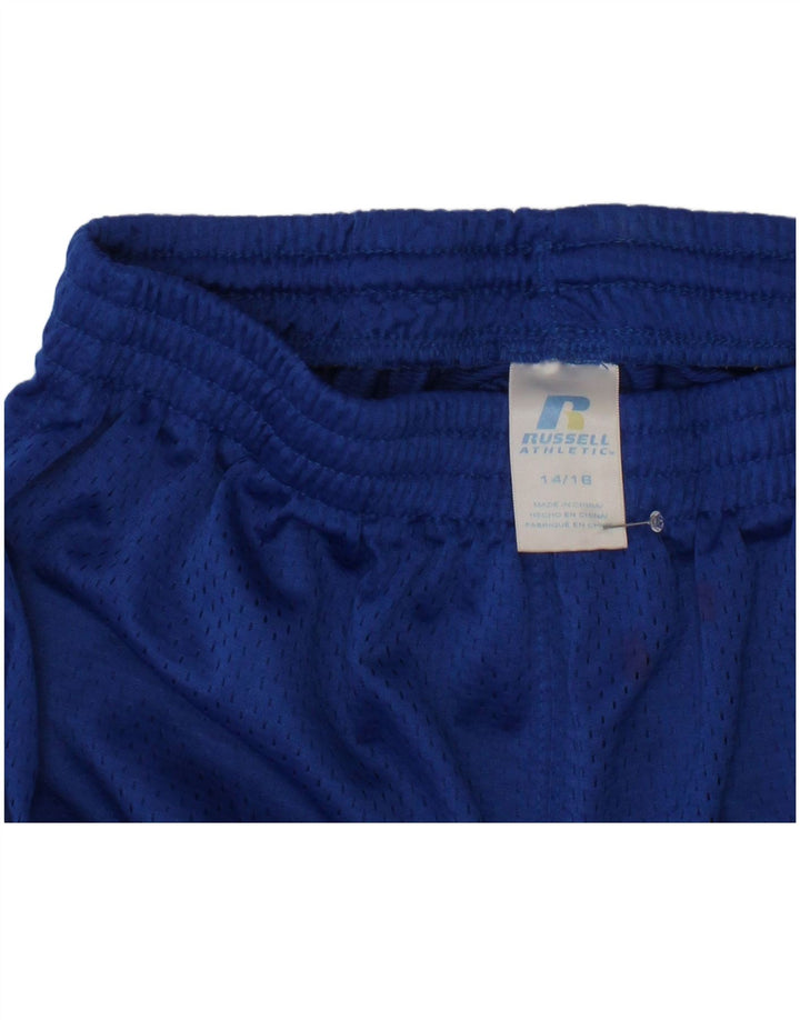 Russell Athletic Boys Sports Shorts 14-15 år Blå polyester