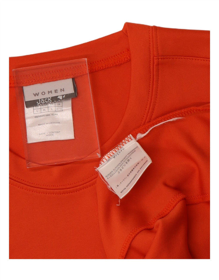 JACK WOLFSKIN Damevest Top UK 14/16 Large Orange Polyester