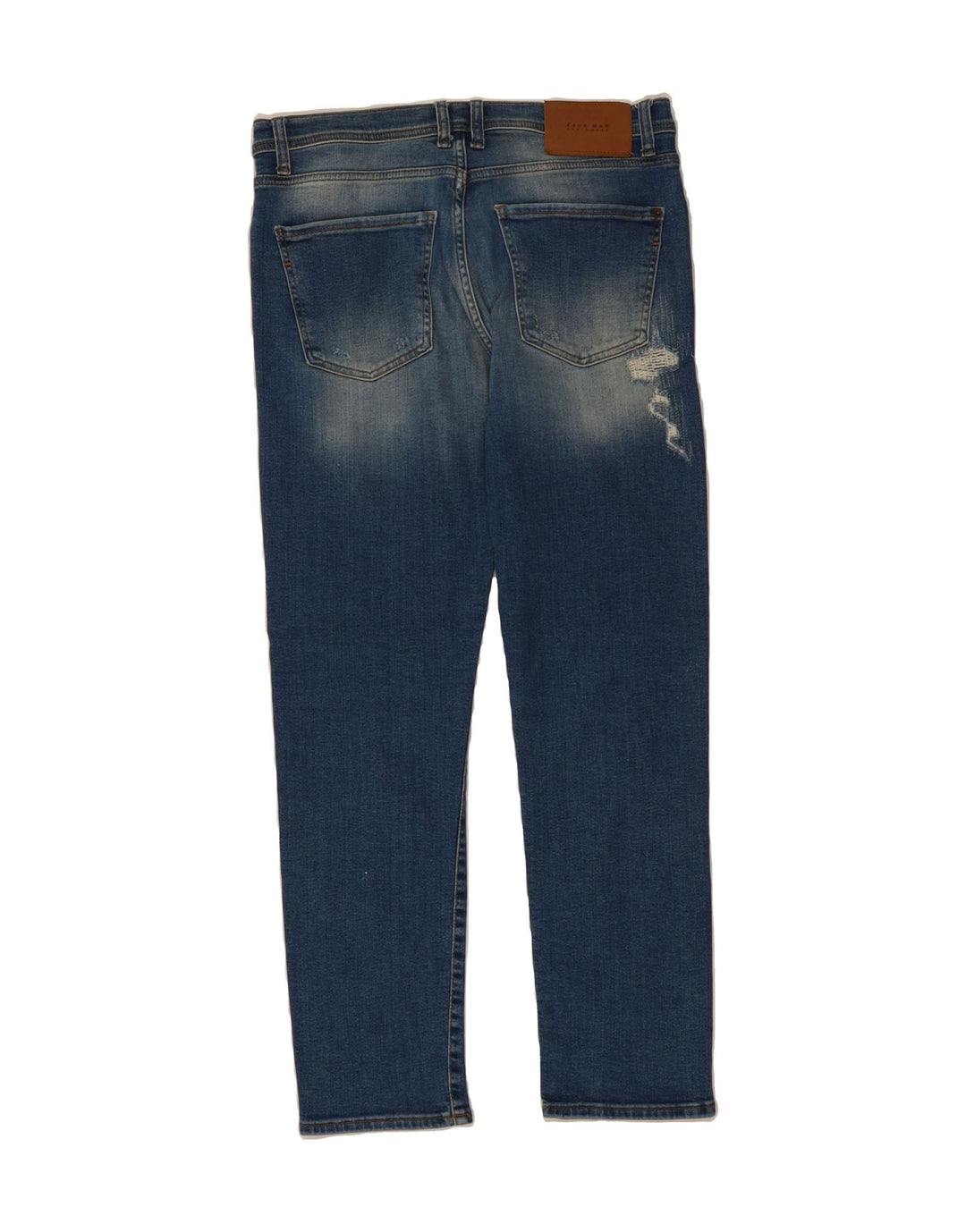 ZARA Womens Distressed Slim Jeans W32 L31 Blue Cotton Vintage Zara and Second-Hand Zara from Messina Hembry 