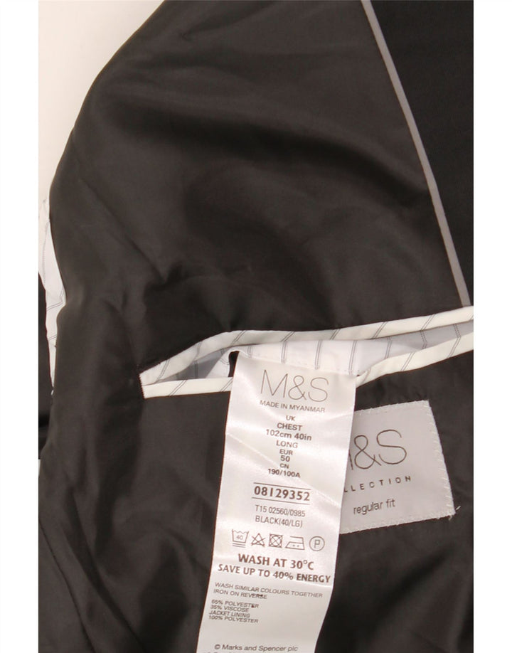 Marks & Spencer Herre Regular Fit 2-knaps blazerjakke EU 50 Large Black