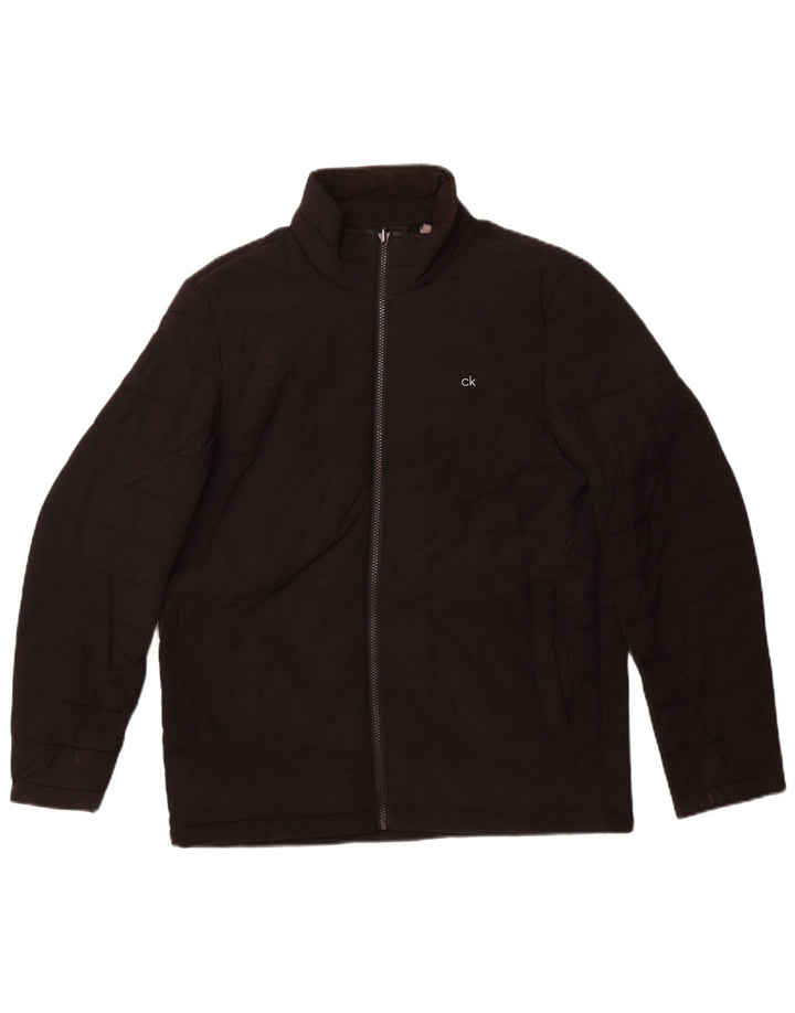 CALVIN KLEIN Polstret herrejakke UK 36 Lille sort polyester