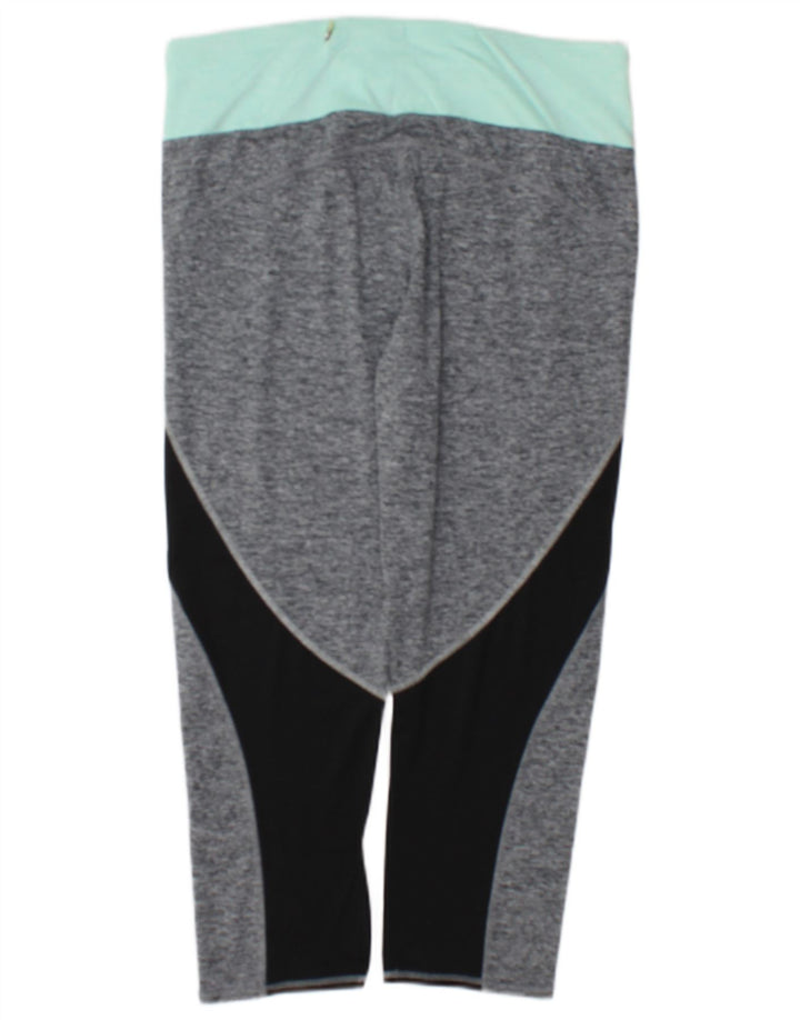 Marks & Spencer Dame Capri Leggings UK 14 Medium Grey Colourblock