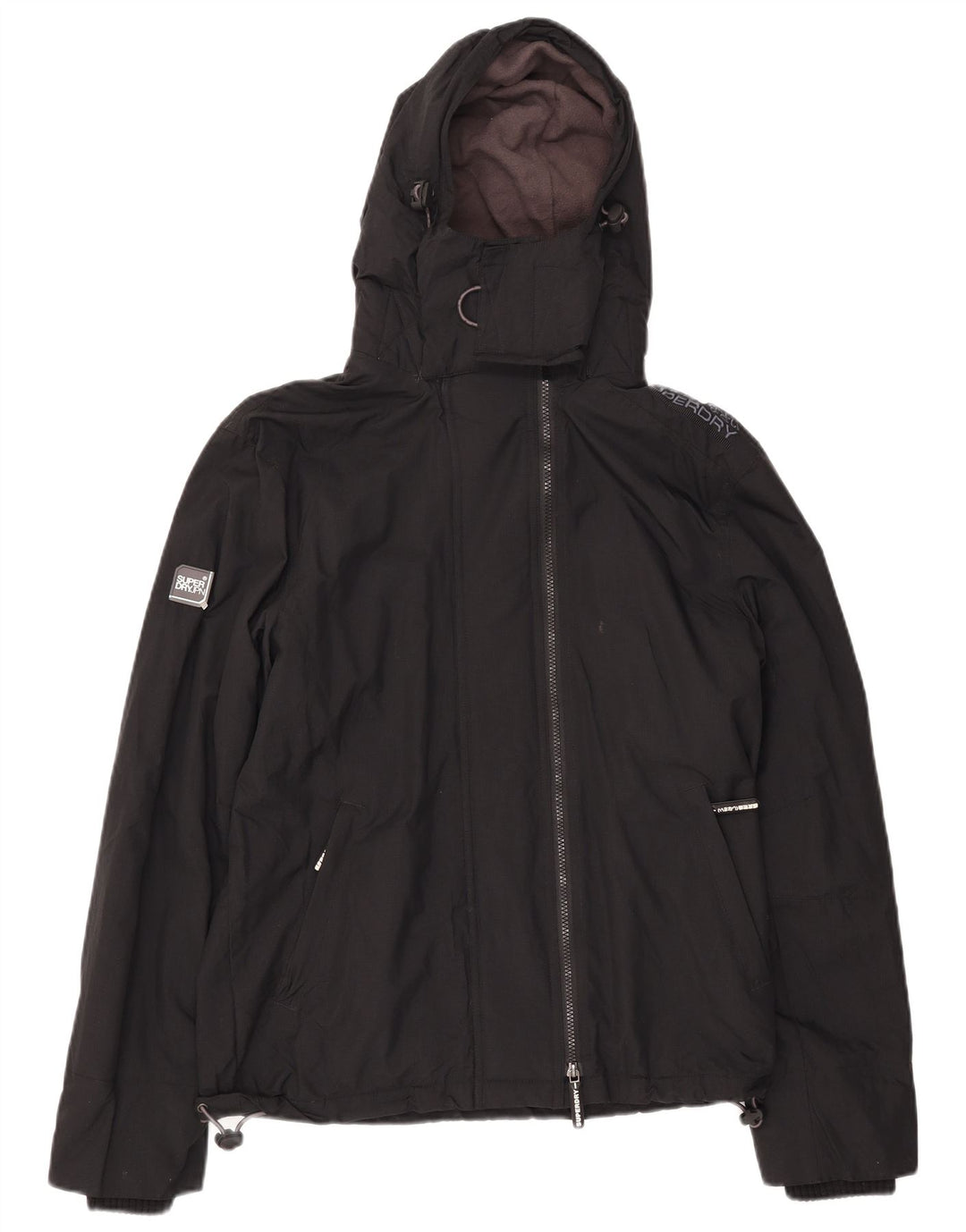 SUPERDRY Herre Windcheater Grafisk Windbreaker Jacket UK 38 Medium Black