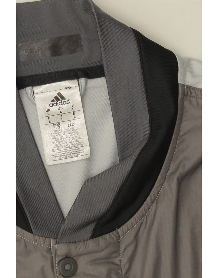 Adidas Herre Climacool Grafisk træningsdragt Topjakke Stor Grå Colourblock