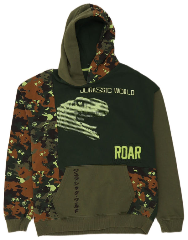 Marks & Spencer Boys Grafisk hættetrøjetrøje 15-16 år Grøn Camouflage