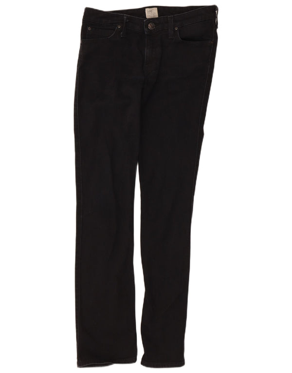 Lee Womens Marlin Straight Casual Trousers W29 L31 Black Cotton