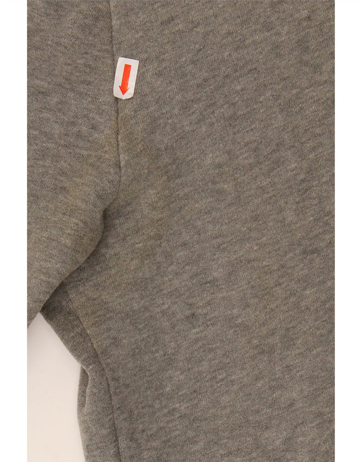SUPERDRY Mens Graphic Sweatshirt Jumper Small Grey Colourblock Cotton