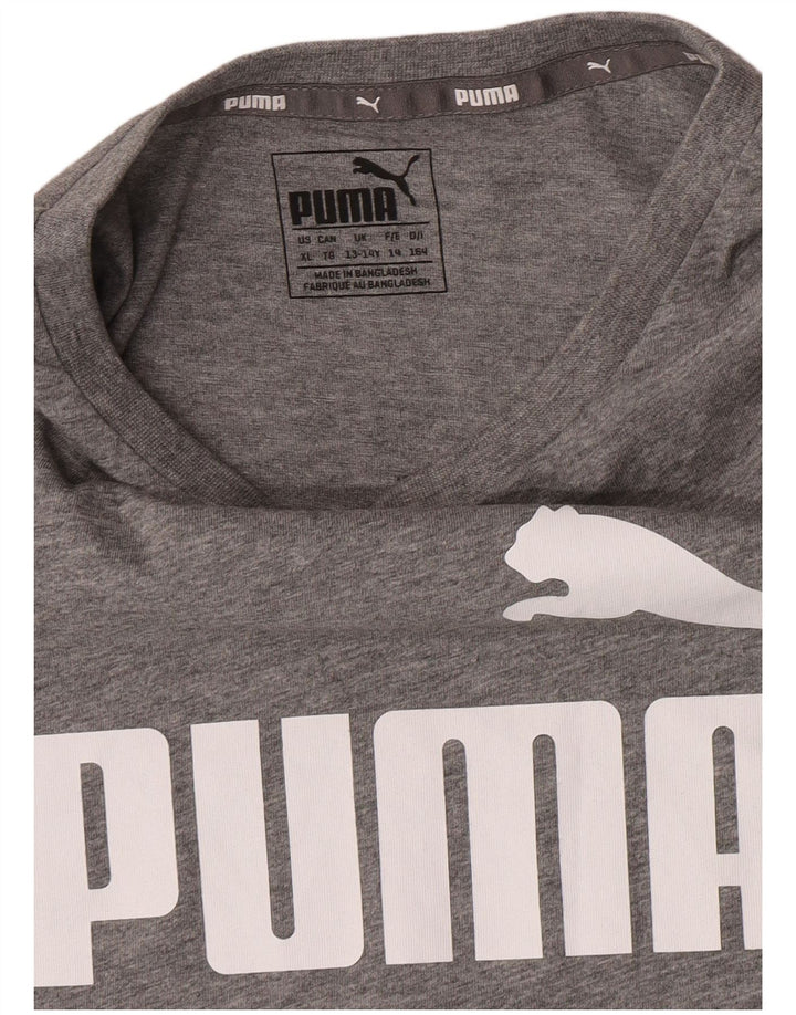 Puma Drenge Grafisk Vest Top 13-14 År Grå Flecked