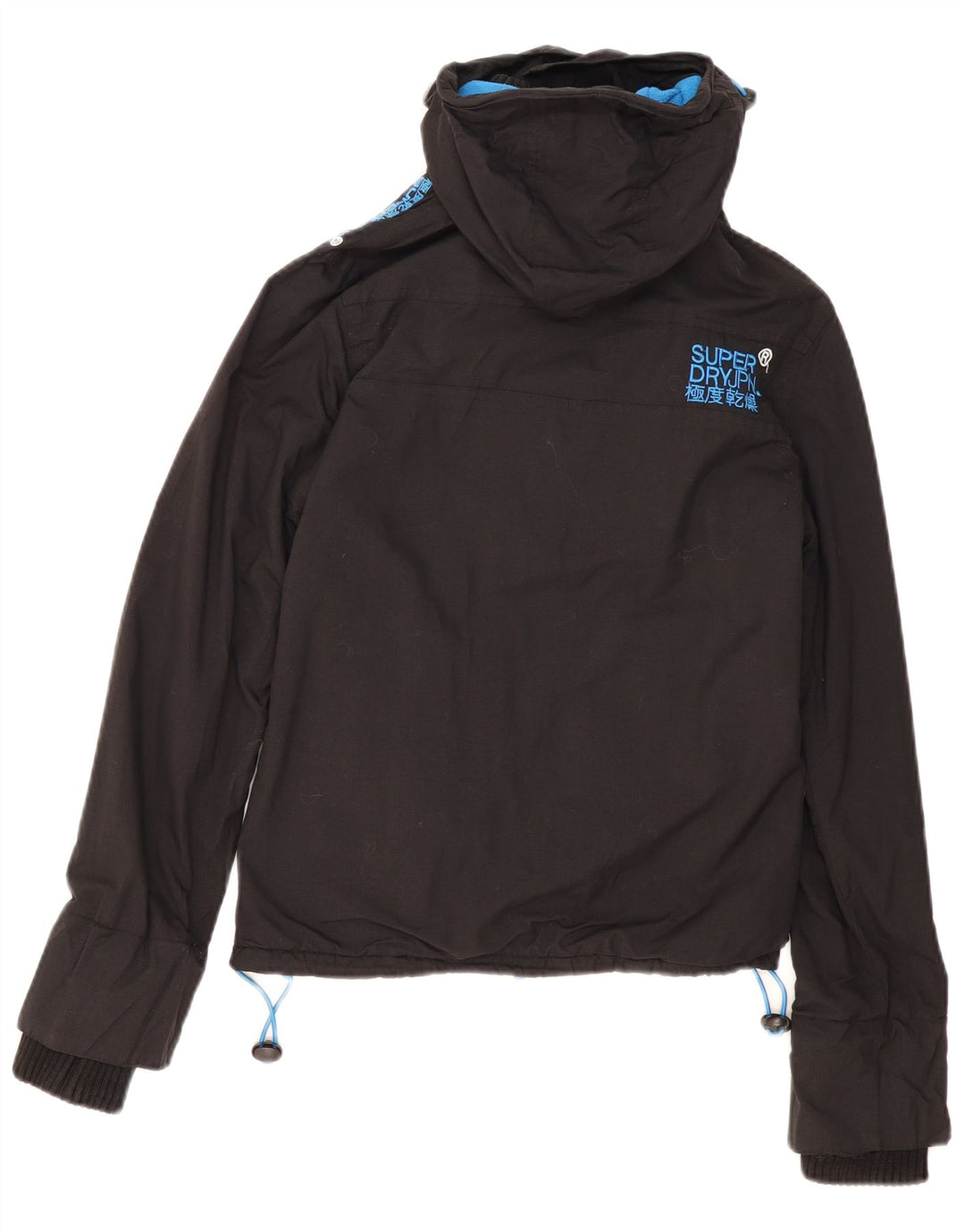 Superdry vindjakke til kvinder med hætte vindjakke UK 10 Small Black