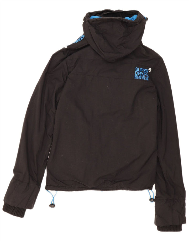 Superdry vindjakke til kvinder med hætte vindjakke UK 10 Small Black