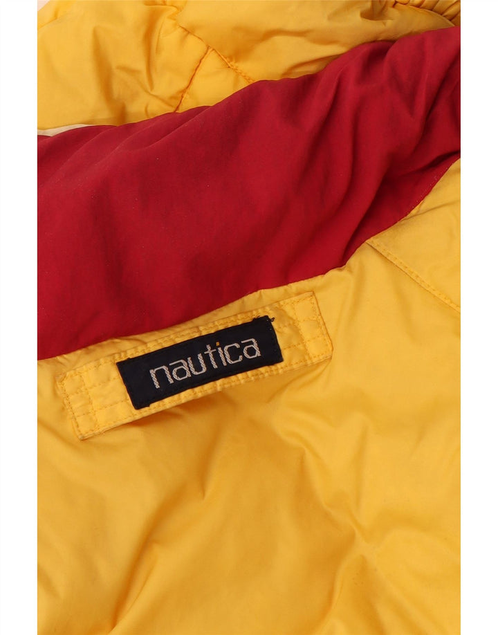 Nautica Herre grafisk vendbar polstret jakke UK 40 Stor blå nylon