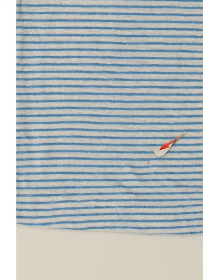 Marks & Spencer T-shirt top til kvinder UK 12 Mellemblå stribet linned