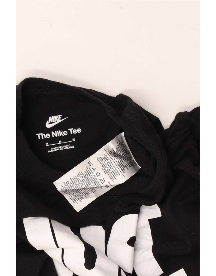 Nike Herre grafisk T-shirt Top Medium Sort Bomuld