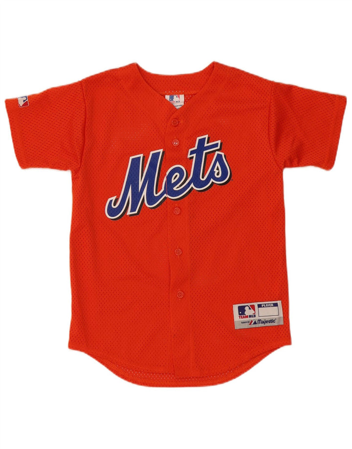 Majestic Boys Mets Grafisk Jersey Top 13-14 år Medium Orange Polyester