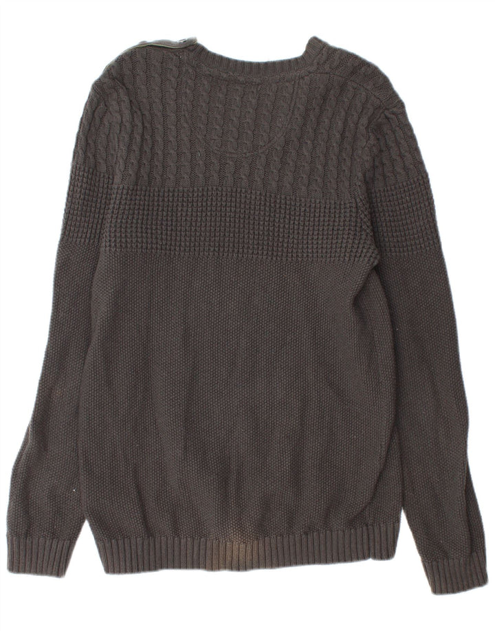 Ted Baker Dame Boat Neck Jumper Sweater Størrelse 4 Stor Grå Bomuld