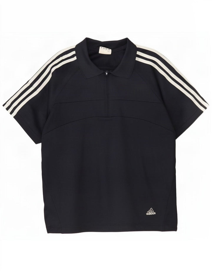 Adidas Polo skjorte til mænd, lille marineblå polyester