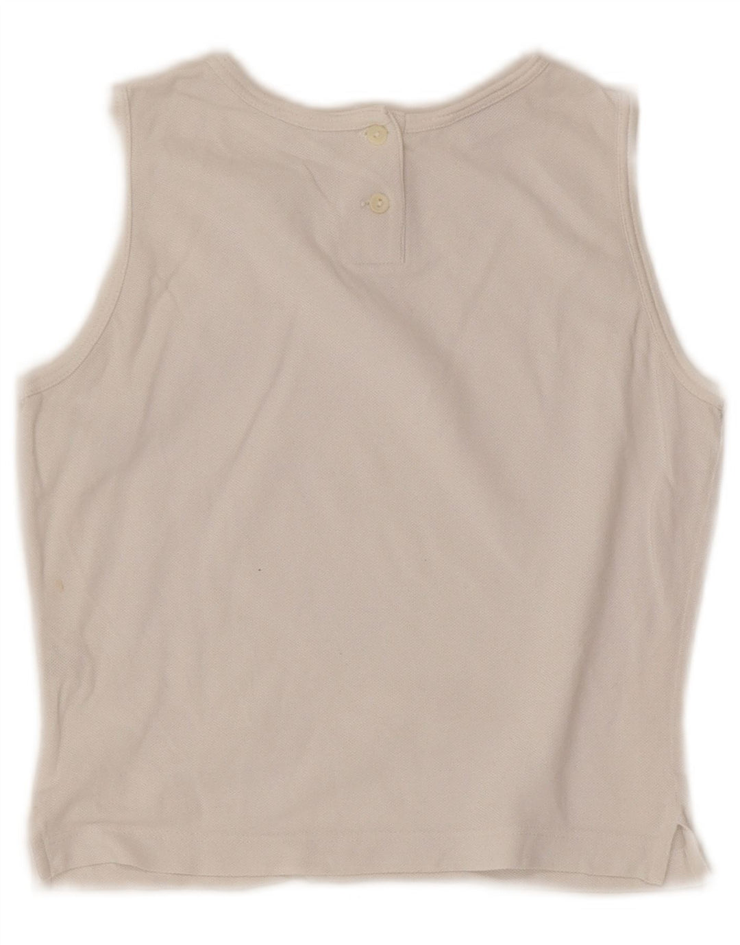 Lacoste Womens Crop Vest Top Størrelse 36 Lille hvid bomuld