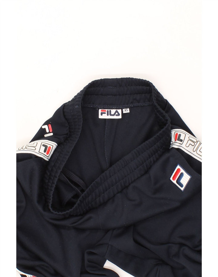 FILA Mens Graphic Tracksuit Trousers XS  Navy Blue Polyester Vintage Fila and Second-Hand Fila from Messina Hembry 