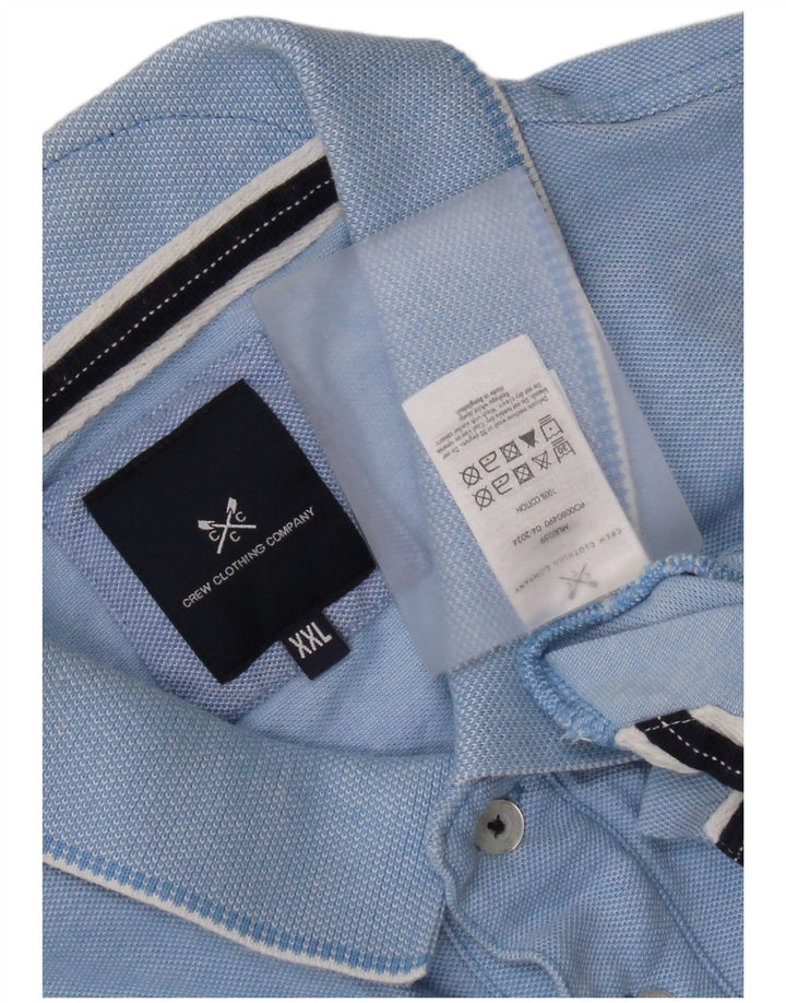 Crew Clothing Herre poloshirt 2XL Blå Bomuld