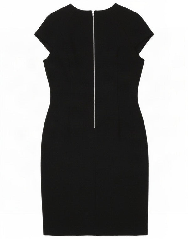 Phase Eight Womens Bodycon Dress UK 16 Large Black Floral Polyester