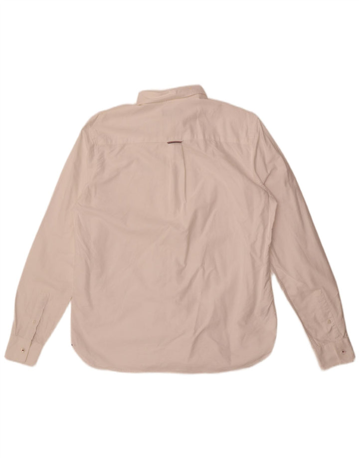 Fred Perry herreskjorte stor hvid bomuld