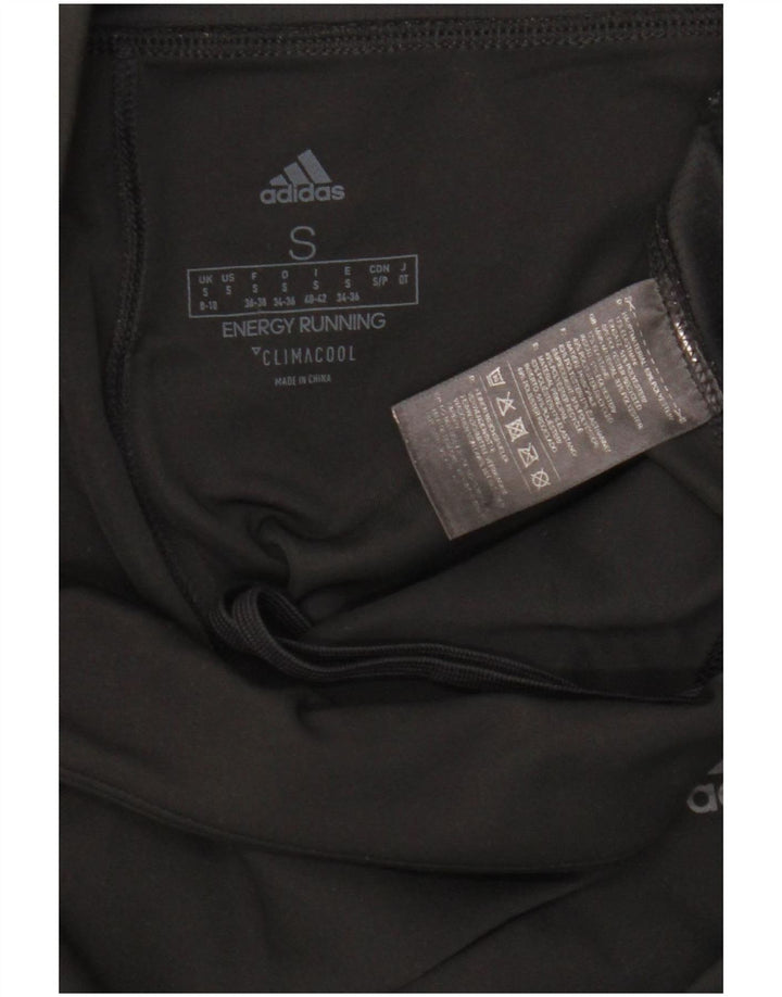 Adidas Womens Climacool Capri Leggings UK 8/10 Small Black Polyester