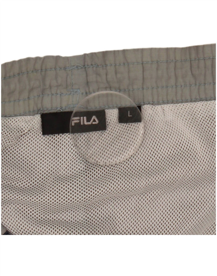 Fila Herre grafiske sportsshorts Large Grå Colourblock