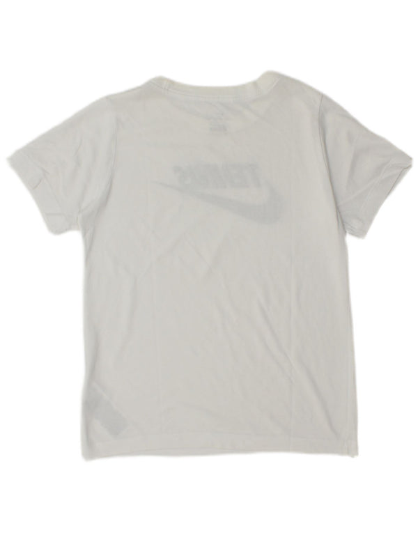 Nike Boys Tennis Graphic T-Shirt Top 10-11 Years Medium White Cotton