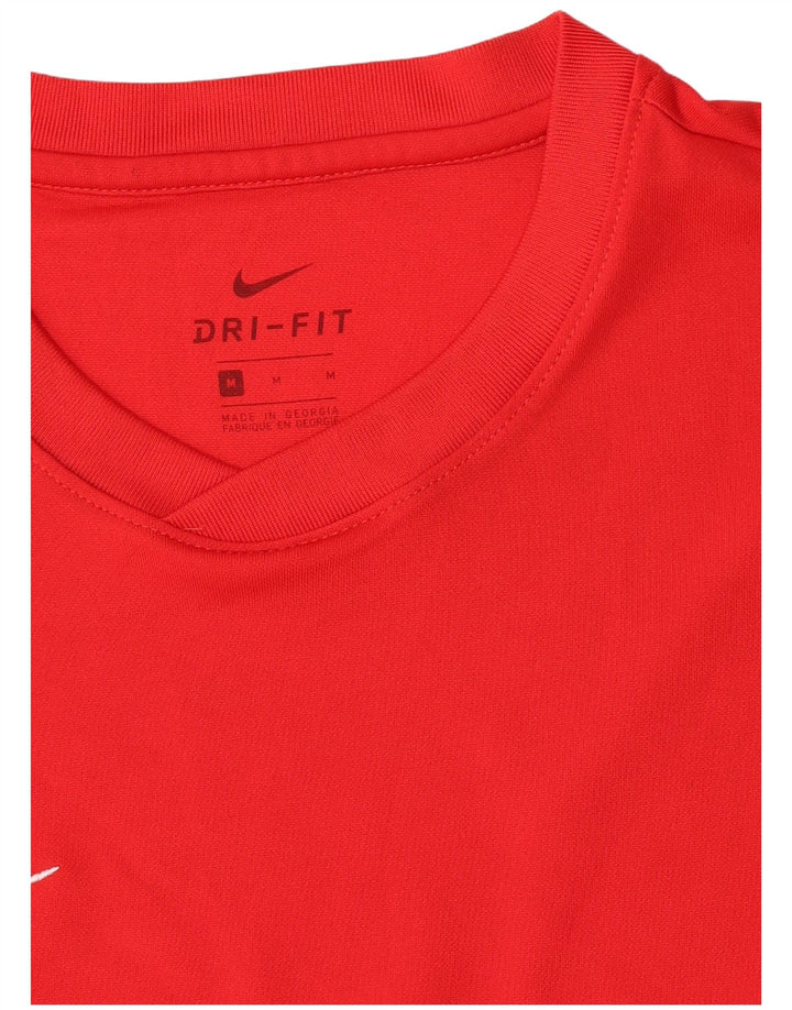 Nike Herre Dri Fit T-Shirt Top Medium Rød