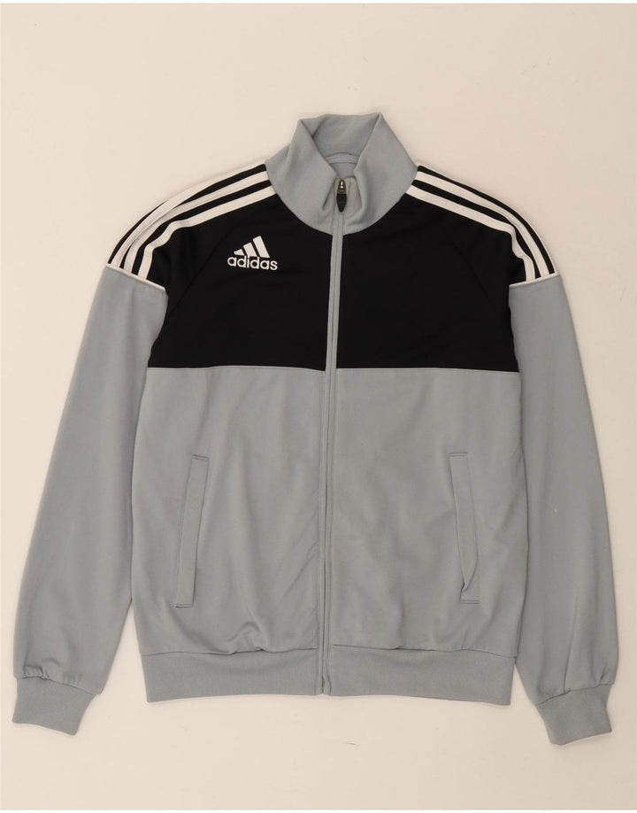 ADIDAS Træningsdragt til drenge Topjakke 13-14 år Grå Colourblock Polyester