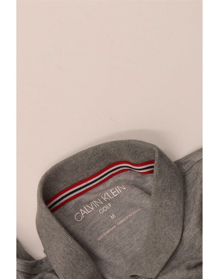 Calvin Klein Herre Golf Polo Shirt Medium Grey Flecked