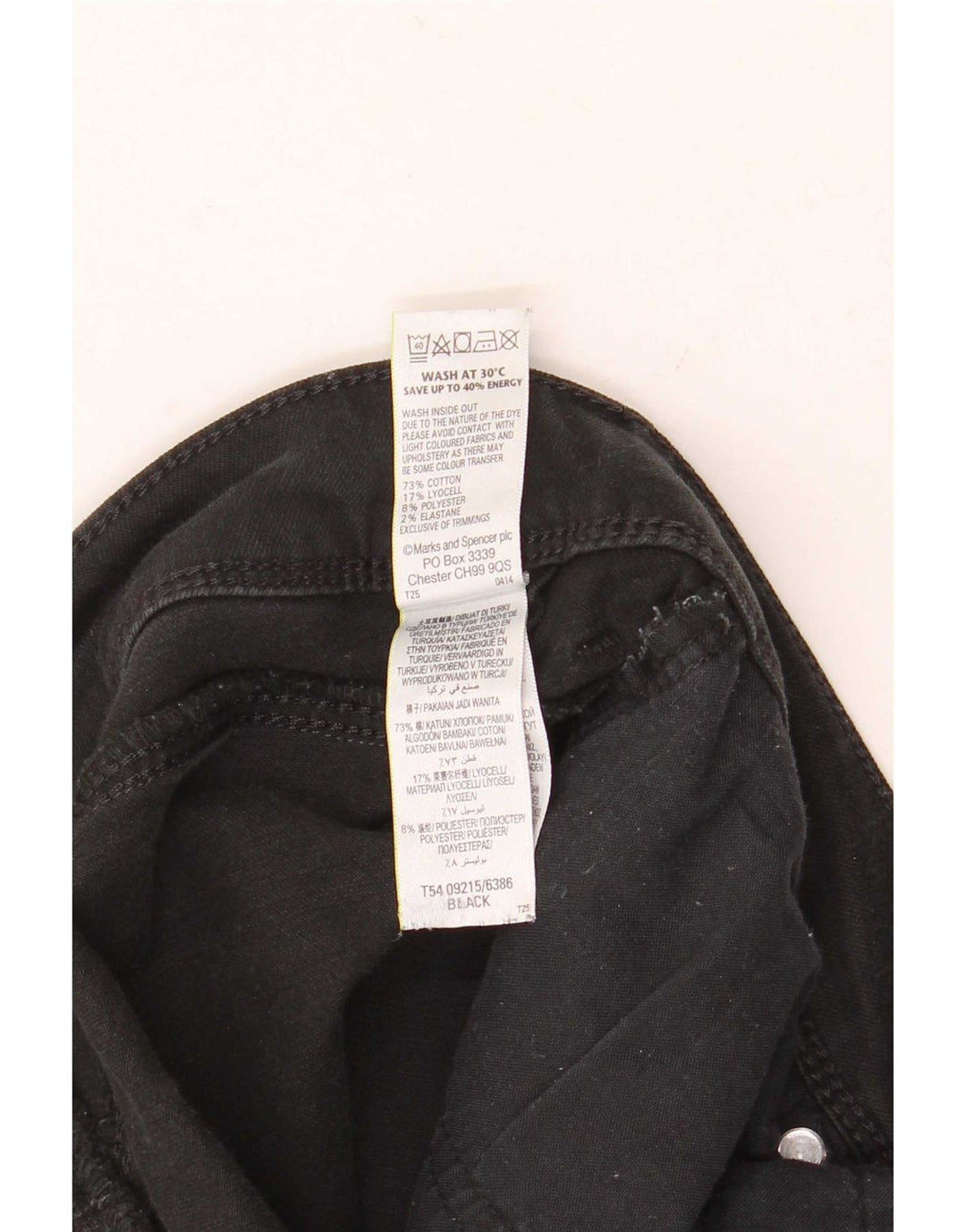 Marks & Spencer Dame Skinny Jeans UK 12 Medium W30 L26 Sort