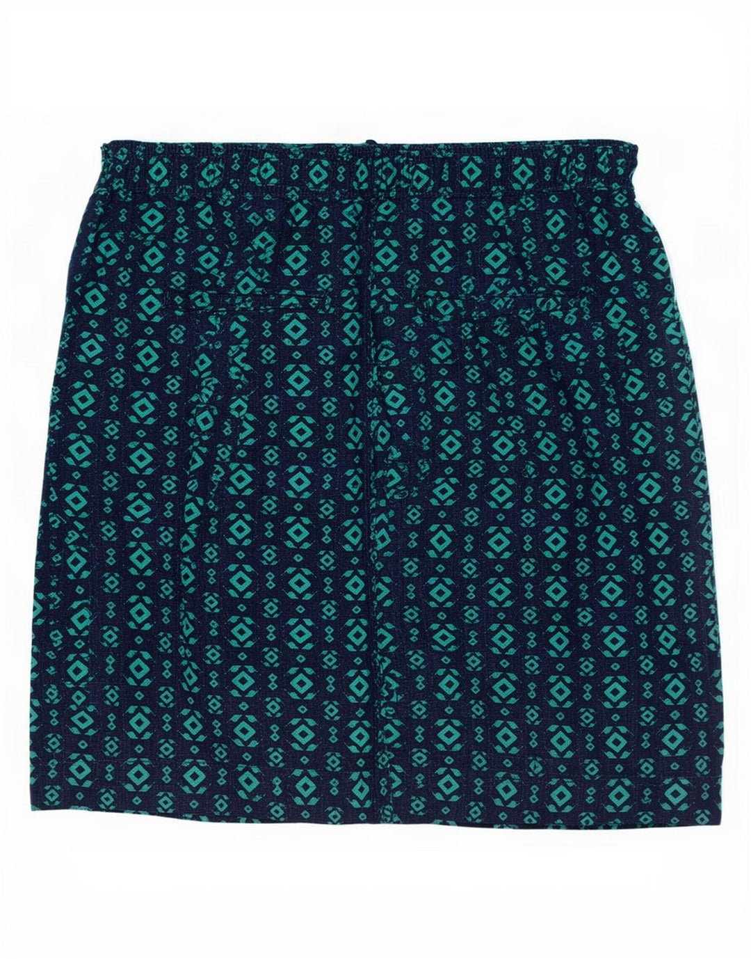 Marks & Spencer A-line nederdel til kvinder UK 12 Medium W30 Marineblå Geometrisk