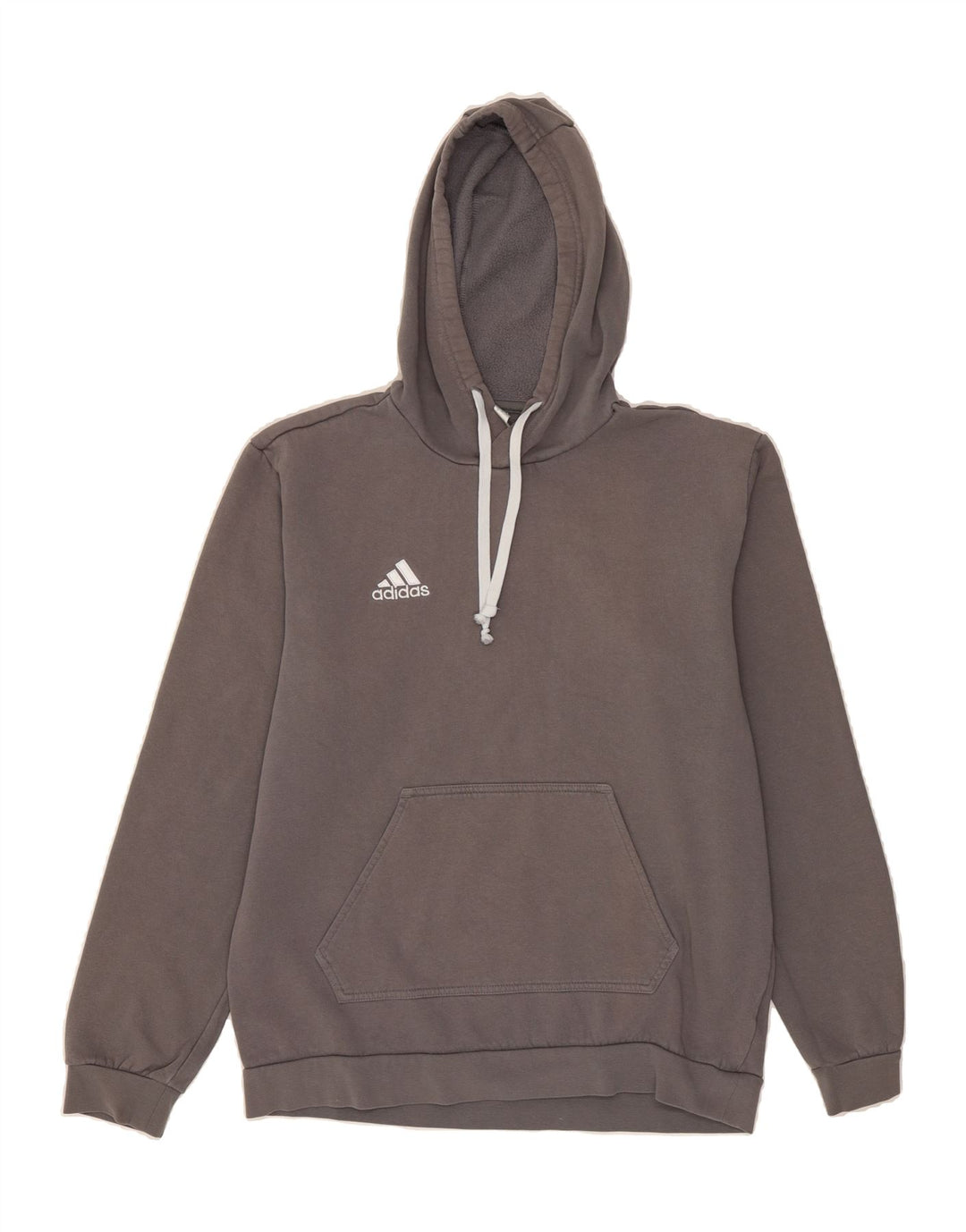 ADIDAS Mens Hoodie Jumper Medium Grey Cotton Vintage Adidas and Second-Hand Adidas from Messina Hembry 