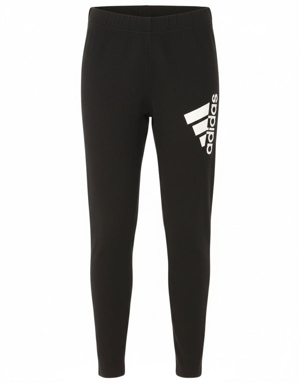 Adidas Dame Grafiske Leggings UK 12/14 Medium Sort Bomuld