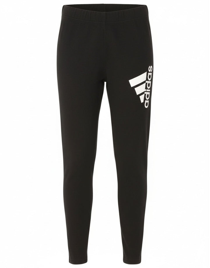 Adidas Dame Grafiske Leggings UK 12/14 Medium Sort Bomuld