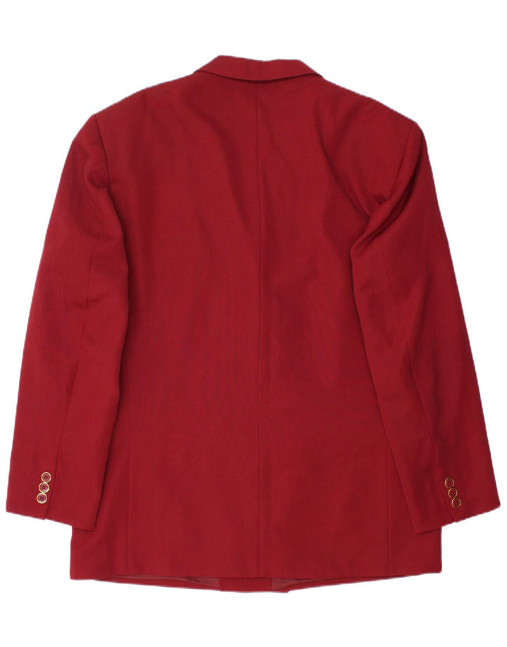 NYHURTIGT Herre Dobbeltradet Blazerjakke EU 50 Large Burgundy