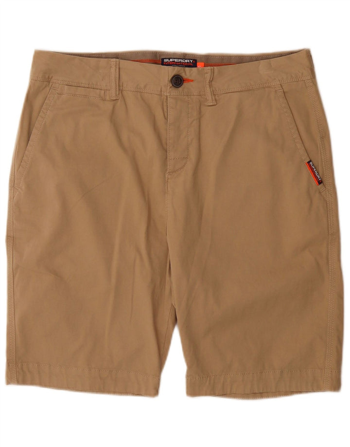 SUPERDRY Mens Chino Shorts Medium W32 Beige Cotton