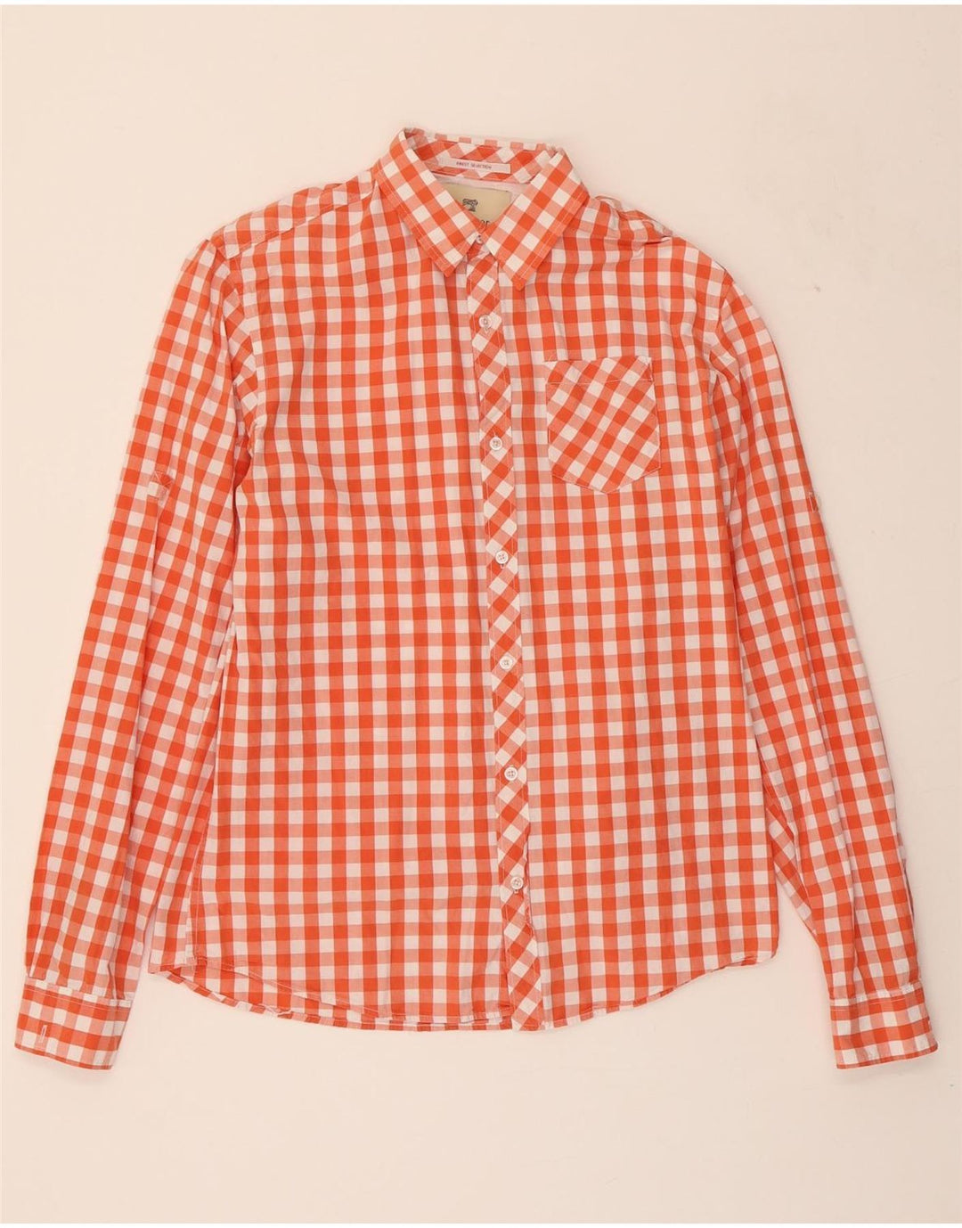 SCOTCH & SODA Mens Shirt Medium Red Gingham Cotton Vintage Scotch & Soda and Second-Hand Scotch & Soda from Messina Hembry 