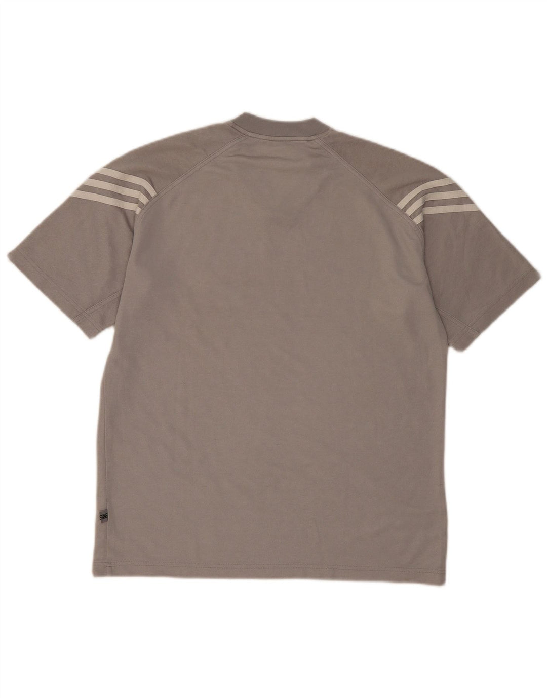 ADIDAS Mens T-Shirt Top Medium Grey Polyester