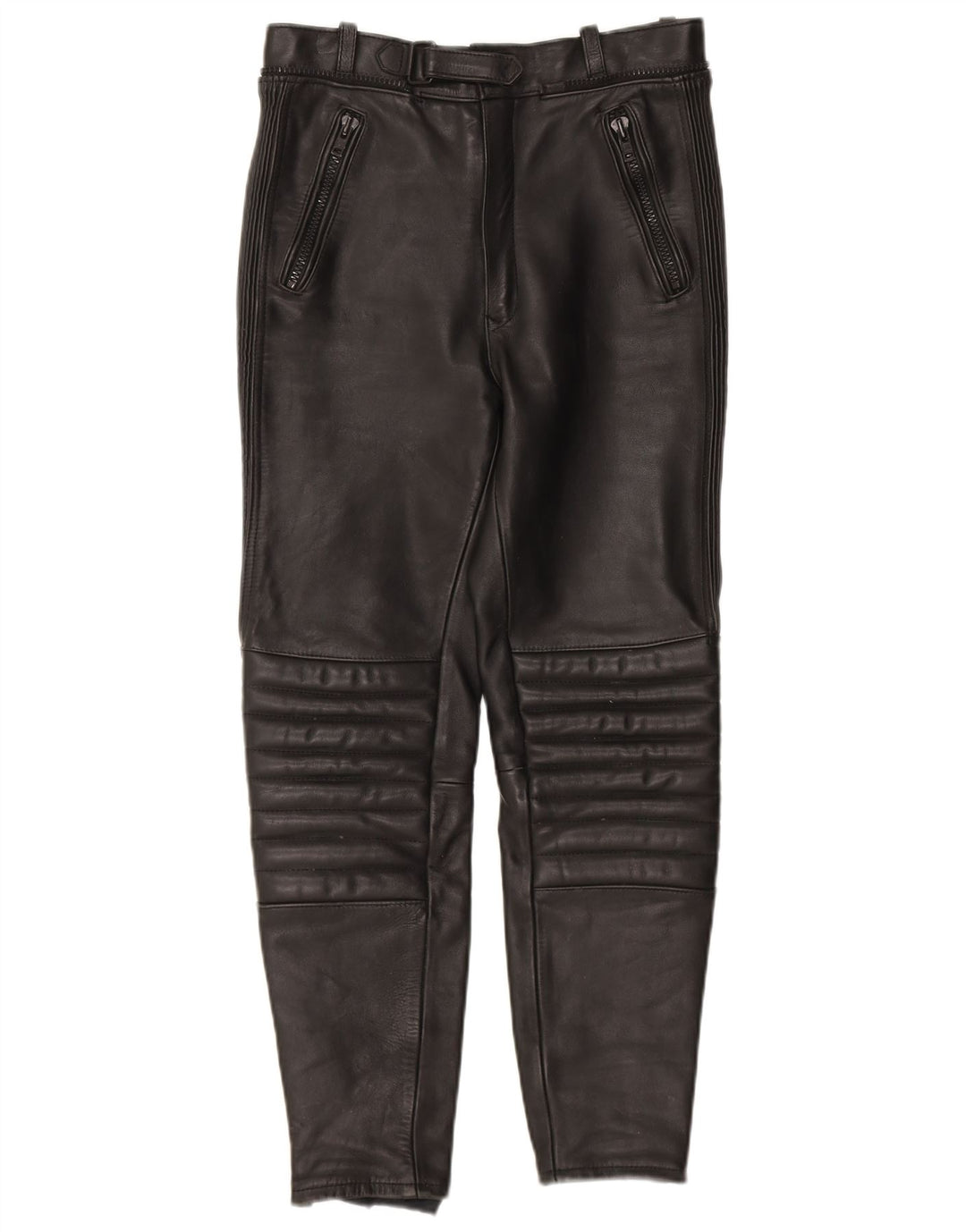 EUROX Mens Motorcycle Slim Trousers IT 48 Medium W32 L28 Black Leather