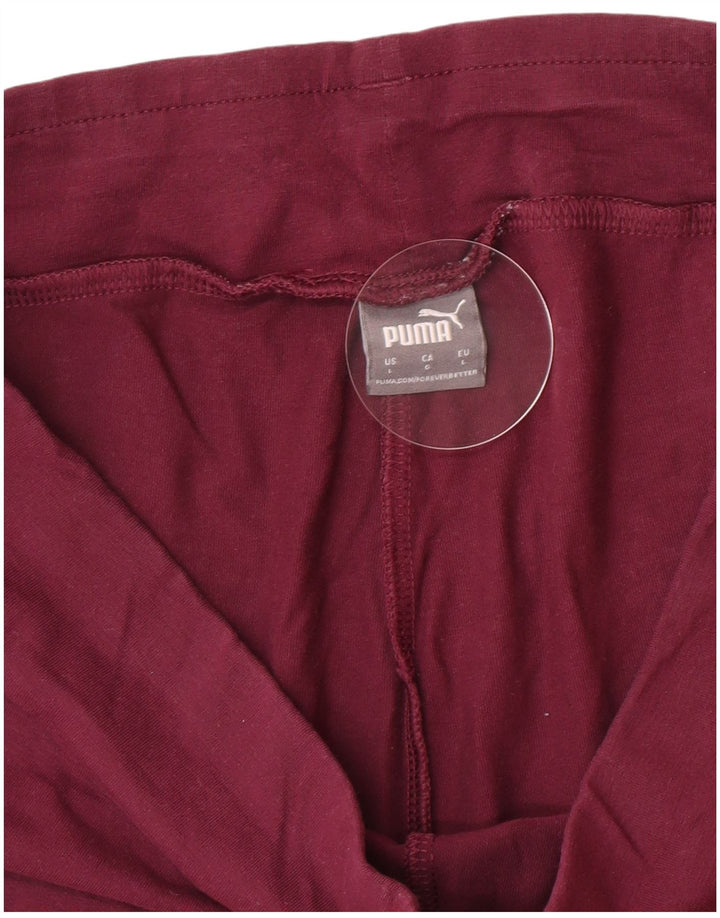 Puma Grafiske Leggings til kvinder UK 14 Large Maroon