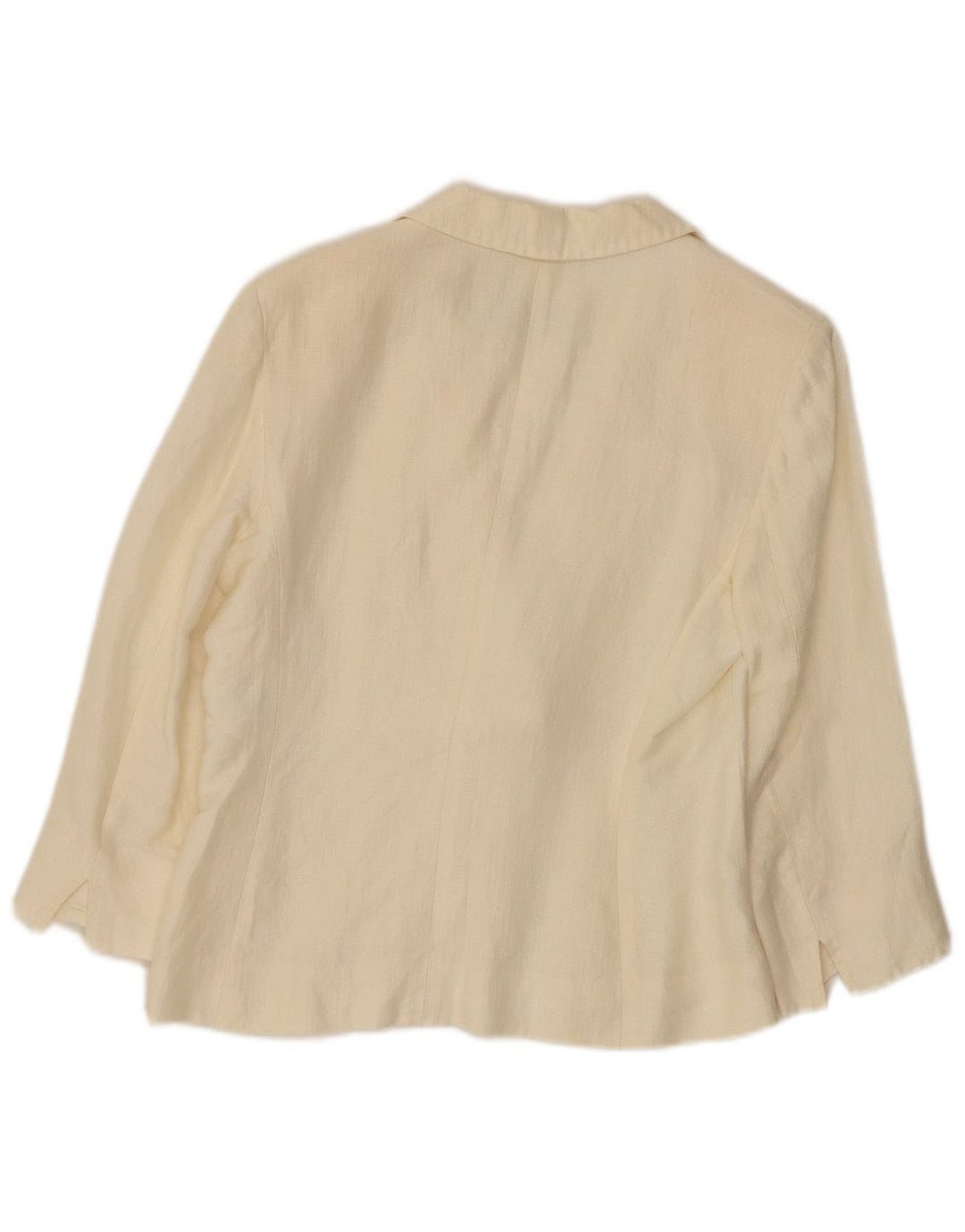Max Mara Dame 3-knap 1-knap blazerjakke UK 10 Small Off White Linned