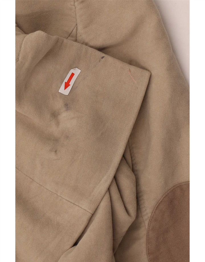Boden Dame 2 Button Blazer Jacket UK 16 Stor Beige Bomuld