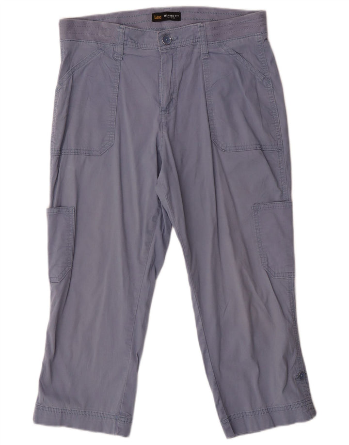 Lee Dame Mid Rise Relaxed Fit Capri Bukser US 8 Medium W32 L21 Blå